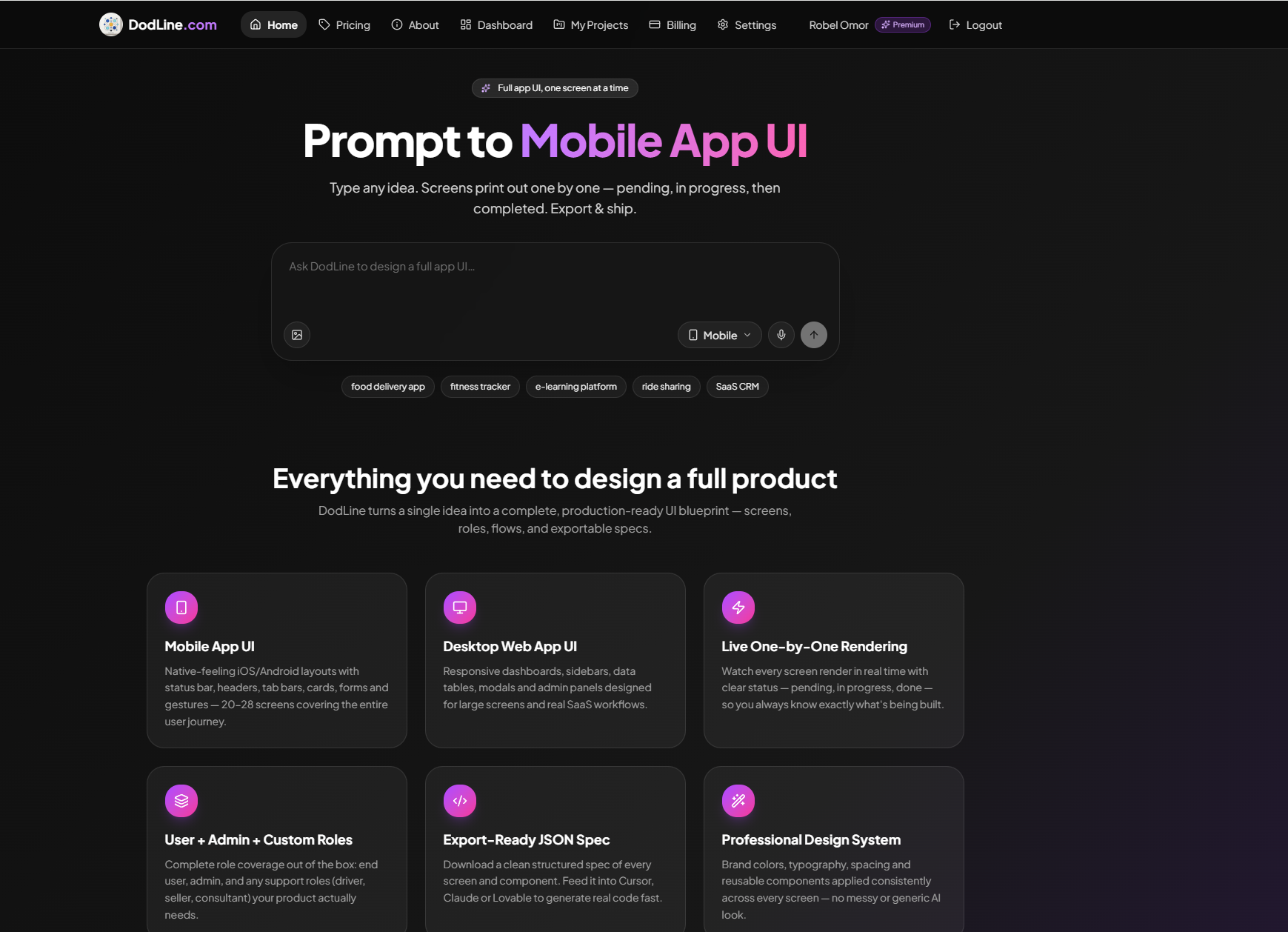 Dodline.com — Ready Web & App UI Generation Platform